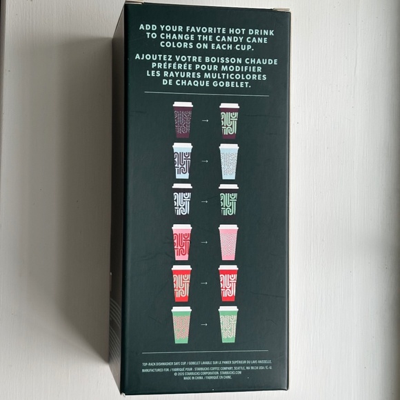 STARBUCKS Christmas 2020 CANDY CANES 6 Reusable Hot Cups Coffee Tea (16 fl oz) - Picture 3 of 7